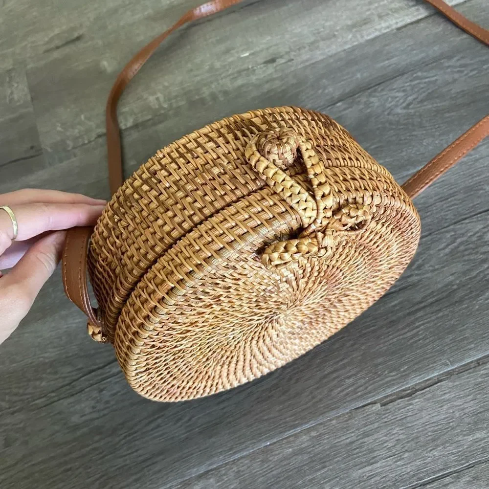 Rattan Crossbody Bag